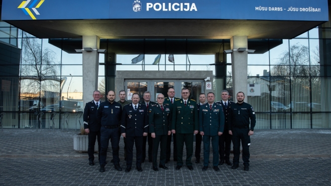 FOTO: Baltijas valstu policijas un robežsardzes priekšnieki