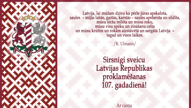 FOTO: Apsveikums