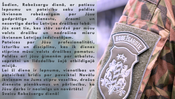 FOTO: VRS priekšnieka apsveikums