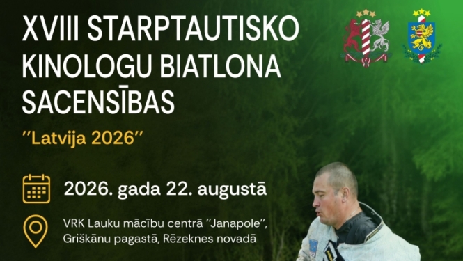 FOTO: Kinologu sacensību plakāts