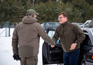 FOTO: Lietuvas pārstāvju vizīte uz robežas