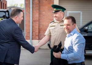 FOTO: Gruzijas delegācijas pārstāvji apmeklē Valsts robežsardzi