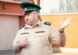 FOTO: Gruzijas delegācijas pārstāvji apmeklē Valsts robežsardzi