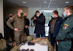 FOTO: Lietuvas pārstāvju vizīte uz robežas