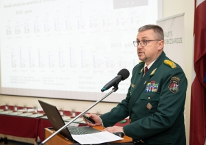 FOTO: Piektdien, 9. februārī, Valsts robežsardzes koledžā notika Valsts robežsardzes 2023. gada darbības rezultātu izvērtēšanas sanāksme