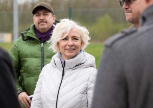 FOTO: Saeimas priekšsēdētāja apmeklē robežu