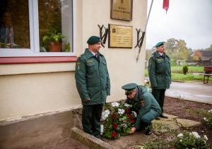 FOTO. Robežsargi piedalās Robežsardzes sagrāves piemiņas pasākumos