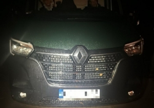 FOTO: Konstatētais mikroautobuss