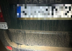 FOTO: Konstatētais mikroautobuss