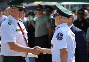 Valsts robežsardzes priekšnieks sasveicinās
