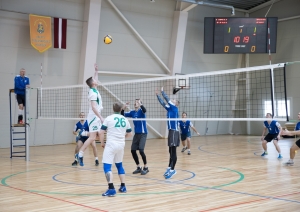 Valsts robežsardzes Daugavpils pārvaldes volejbolisti izcīna uzvaru volejbolā