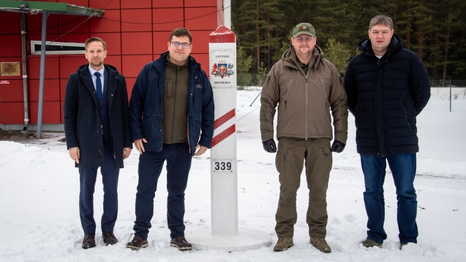 FOTO: Lietuvas pārstāvju vizīte uz robežas