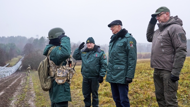FOTO: Ministru prezidents apmeklē valsts robežu