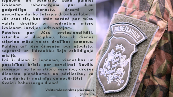 FOTO: VRS priekšnieka apsveikums