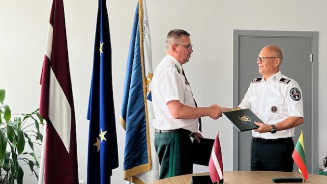 FOTO: Latvijas un Lietuvas robežsardzes priekšnieki