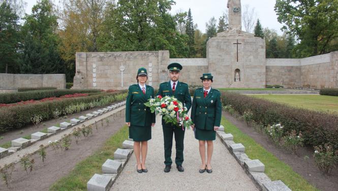 FOTO. Robežsargi piedalās Robežsardzes sagrāves piemiņas pasākumos