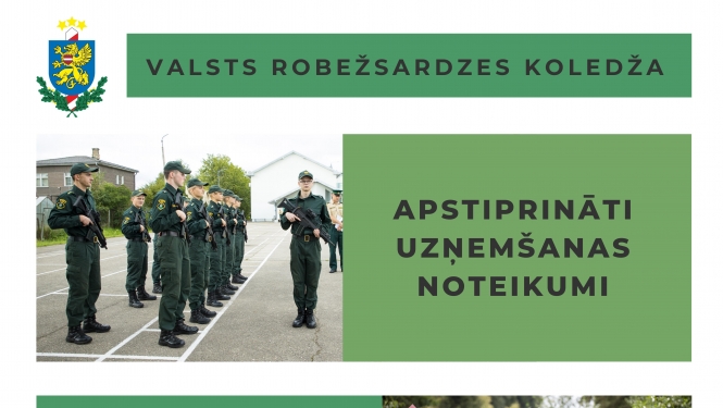 FOTO: VRK uzņemšanas nosacījumi