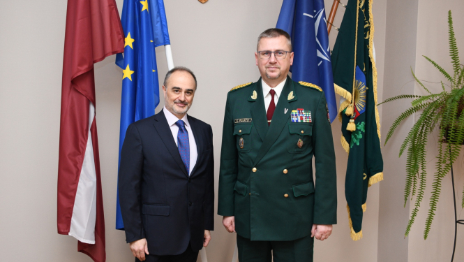 FOTO: Vēstnieks ar VRS priekšnieku