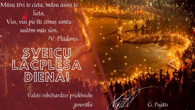 FOTO: Apsveikums Lāčplēša dienā