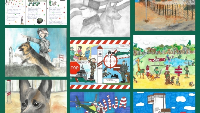 FOTO: Kolāža ar zīmējumu konkursa uzvarētāju zīmējumiem