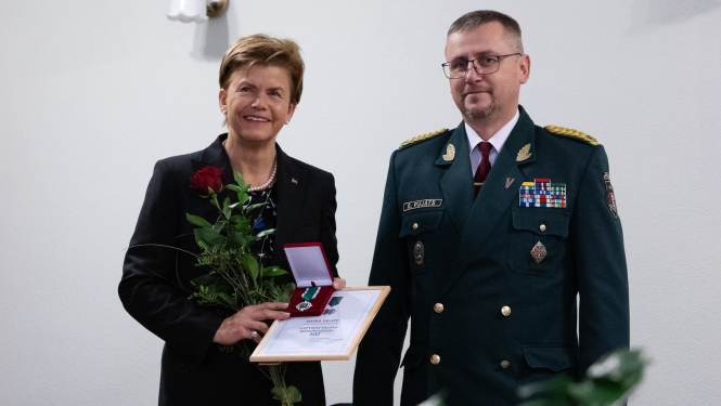 FOTO: Valsts robežsardzes priekšniekS un ārlietu ministre