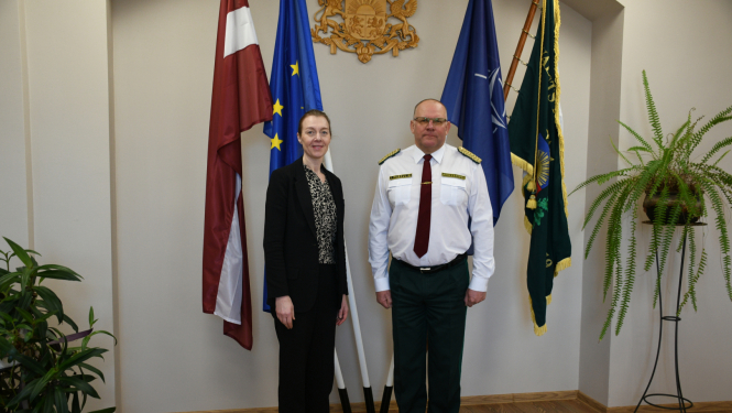 FOTO: VRS priekšnieka vietnieks un Norvēģijas vēstniece Latvijā