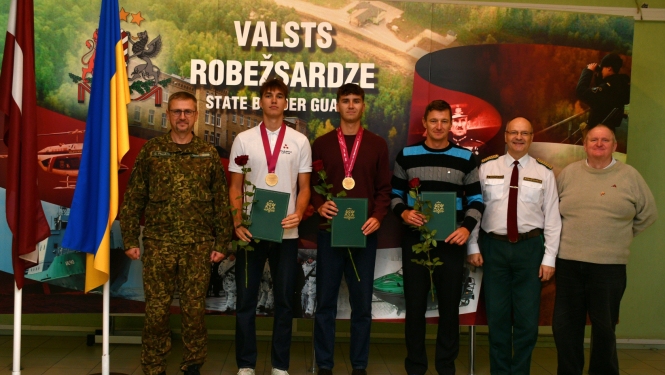 FOTO: VRS priekšnieks ar sportistiem