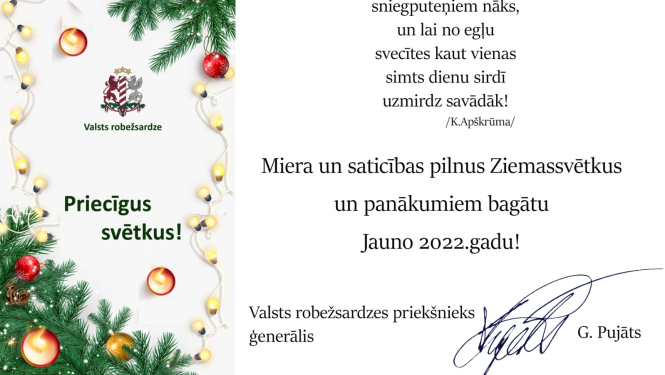 FOTO: Ziemassvētku apsveikums