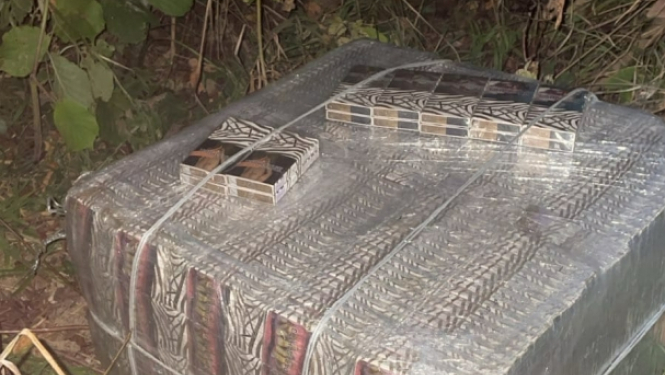 FOTO: Konstatētais cigarešu sainis