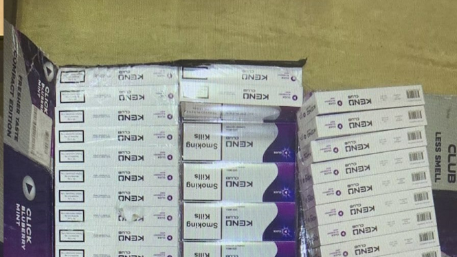 FOTO: Kontrabandas cigaretes, ko izņēma VRS Ludzas pārvaldes robežsargi