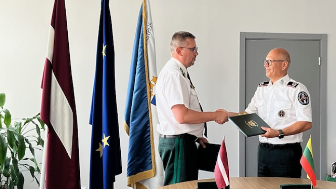 FOTO: Latvijas un Lietuvas robežsardzes priekšnieki