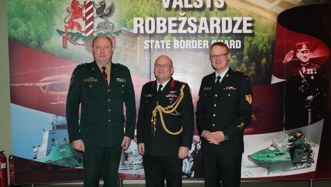 FOTO: Kanādas militārā atašeja vizīte Valsts robežsardzē