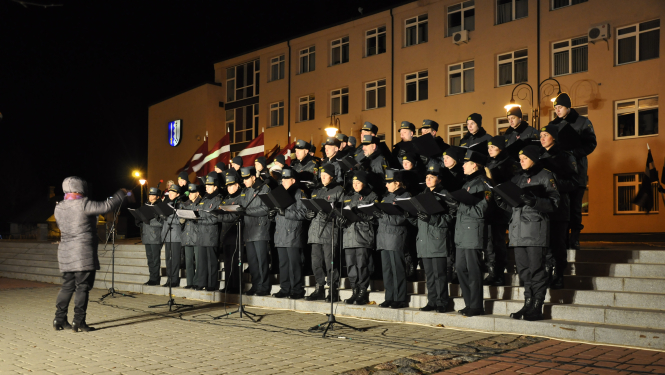 Foto: Valsts robežsardzes koris piedalās 11. novembra 