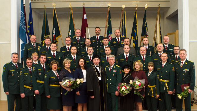 FOTO: Rēzeknes Tehnoloģiju akadēmijas II līmeņa profesionālās augstākās izglītības bakalaura studiju programmas "Robežapsardze"izlaidums