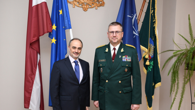 FOTO: Vēstnieks ar VRS priekšnieku