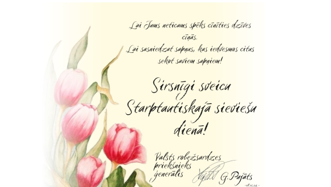 FOTO: VRS priekšnieka apsveikums