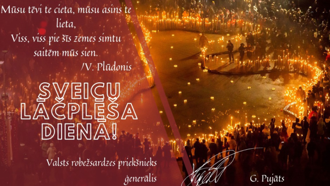 FOTO: Apsveikums Lāčplēša dienā