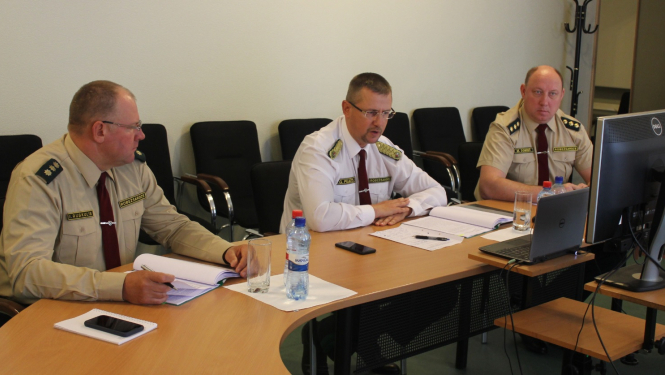 FOTO: VRS priekšnieks videokonferencē