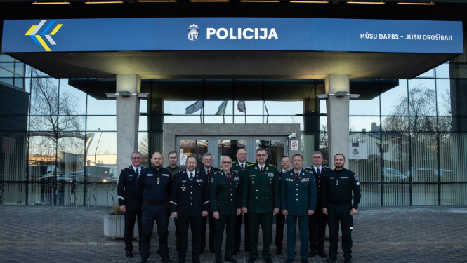 FOTO: Baltijas valstu policijas un robežsardzes priekšnieki