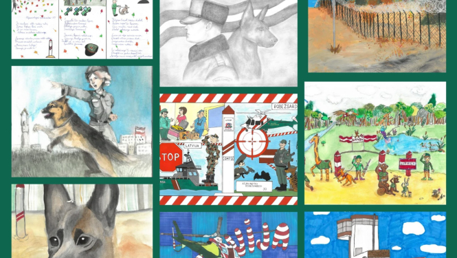 FOTO: Kolāža ar zīmējumu konkursa uzvarētāju zīmējumiem