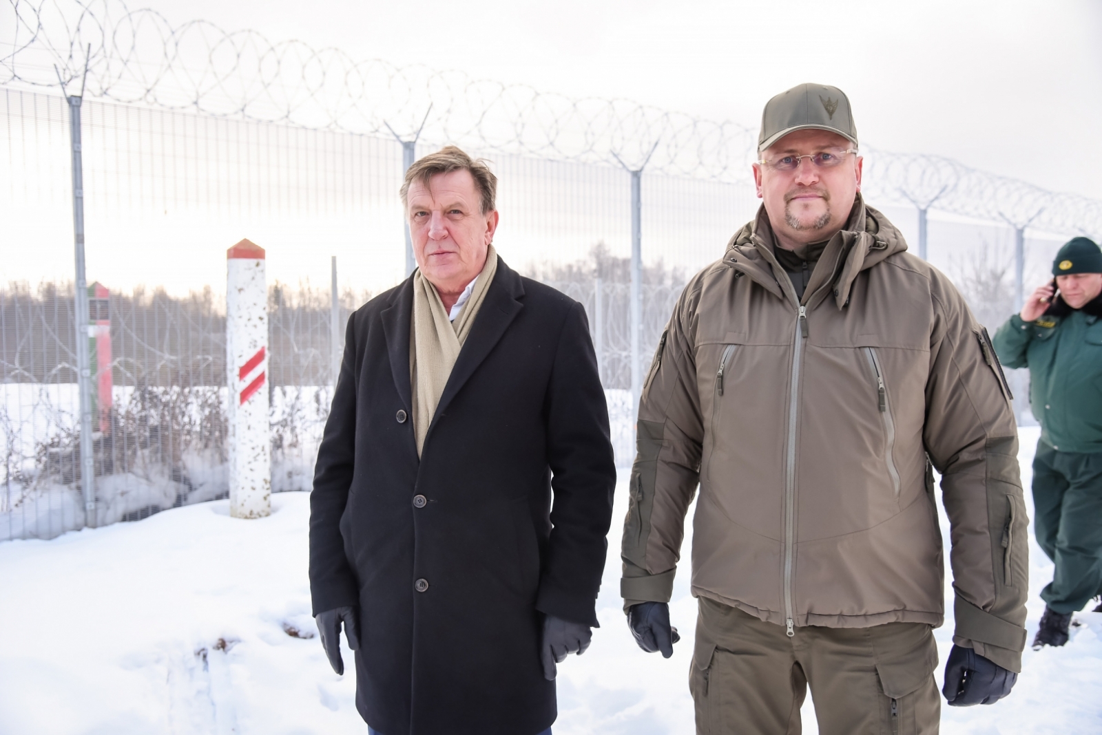 Valsts robežsardzes priekšnieks kopā ar Iekšlietu ministru apmeklē valsts robežu