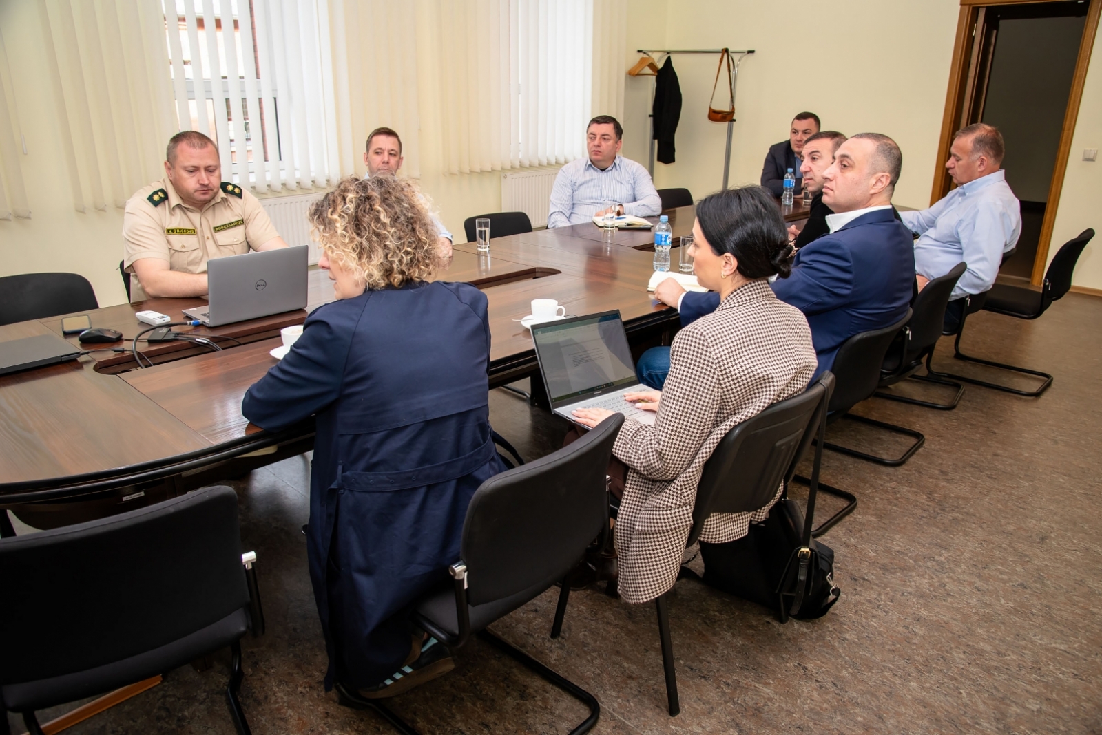 FOTO: Gruzijas delegācijas pārstāvji apmeklē Valsts robežsardzi