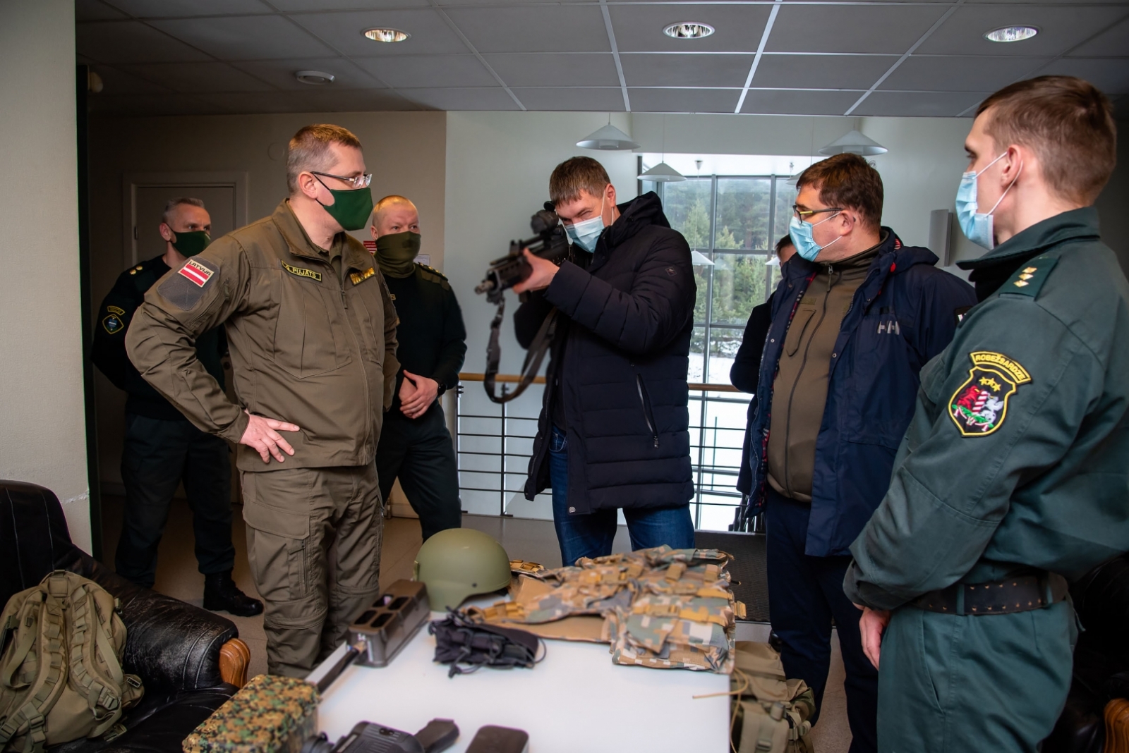 FOTO: Lietuvas pārstāvju vizīte uz robežas