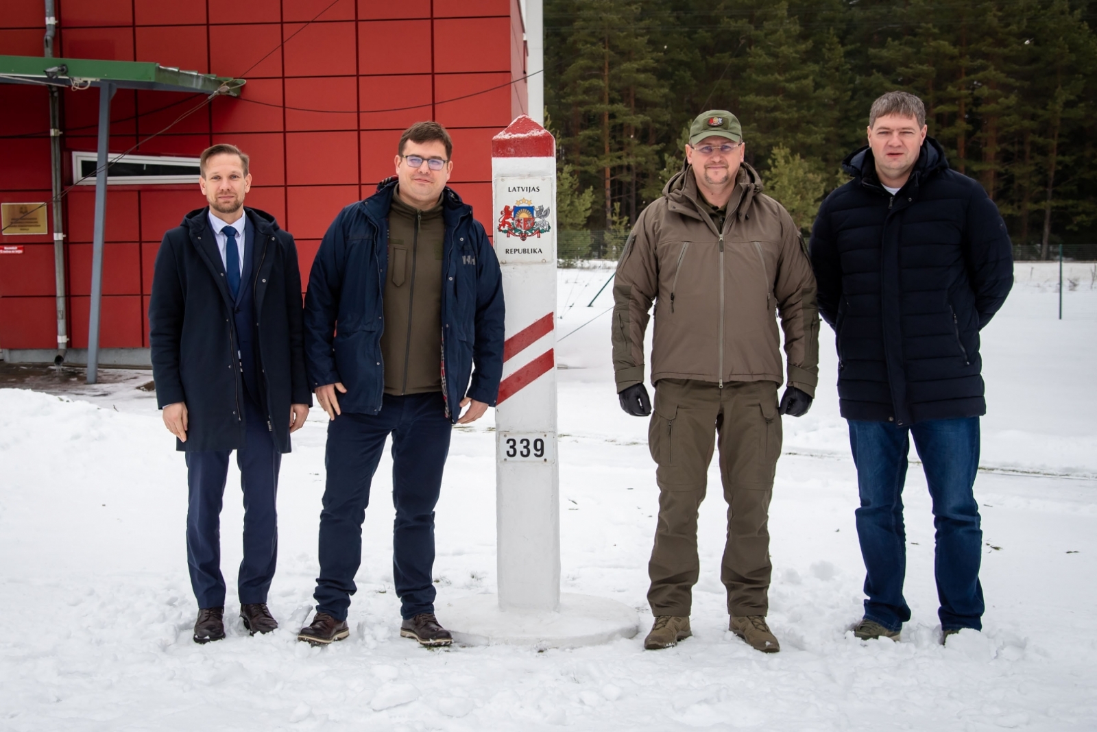 FOTO: Lietuvas pārstāvju vizīte uz robežas