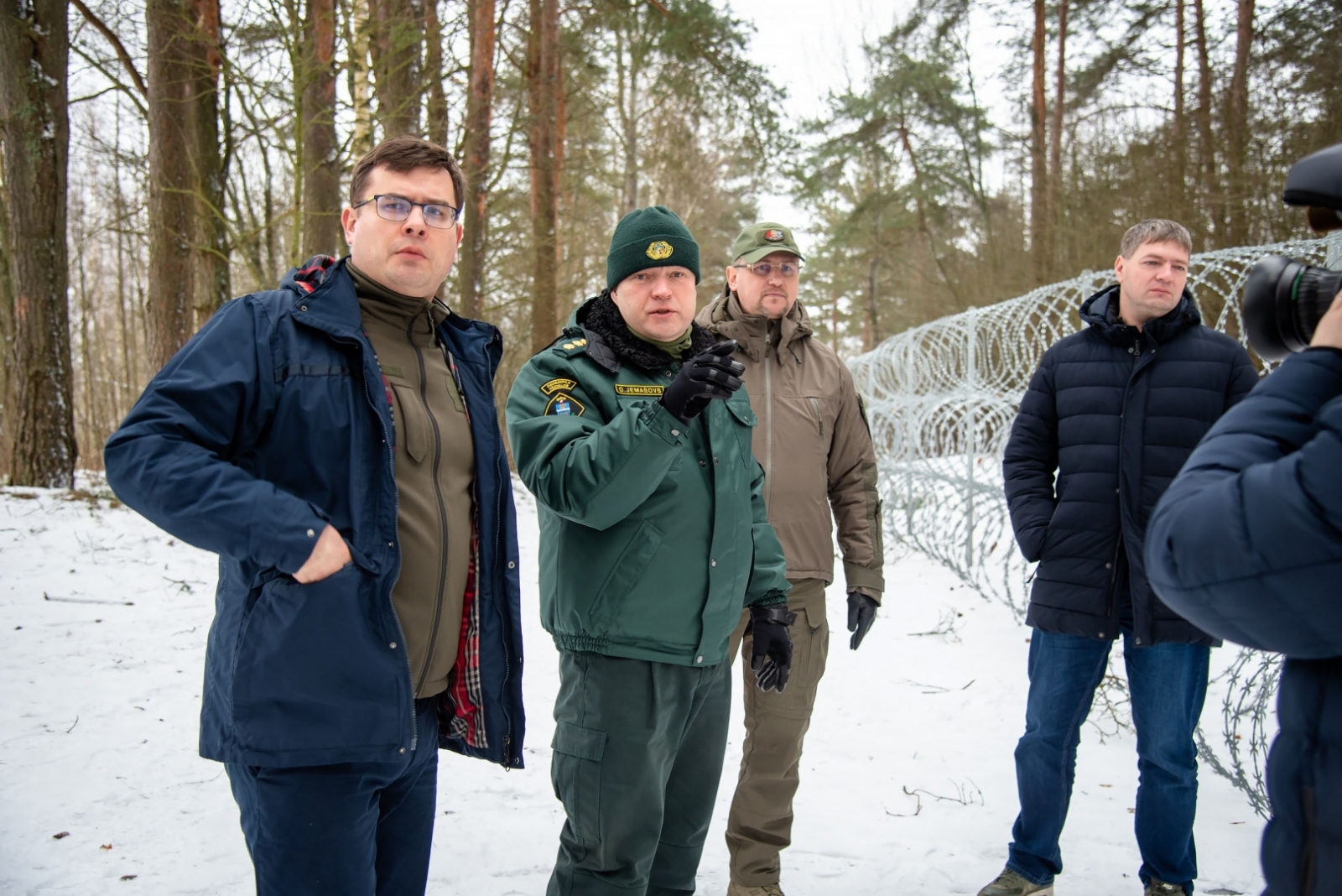 FOTO: Lietuvas pārstāvju vizīte uz robežas