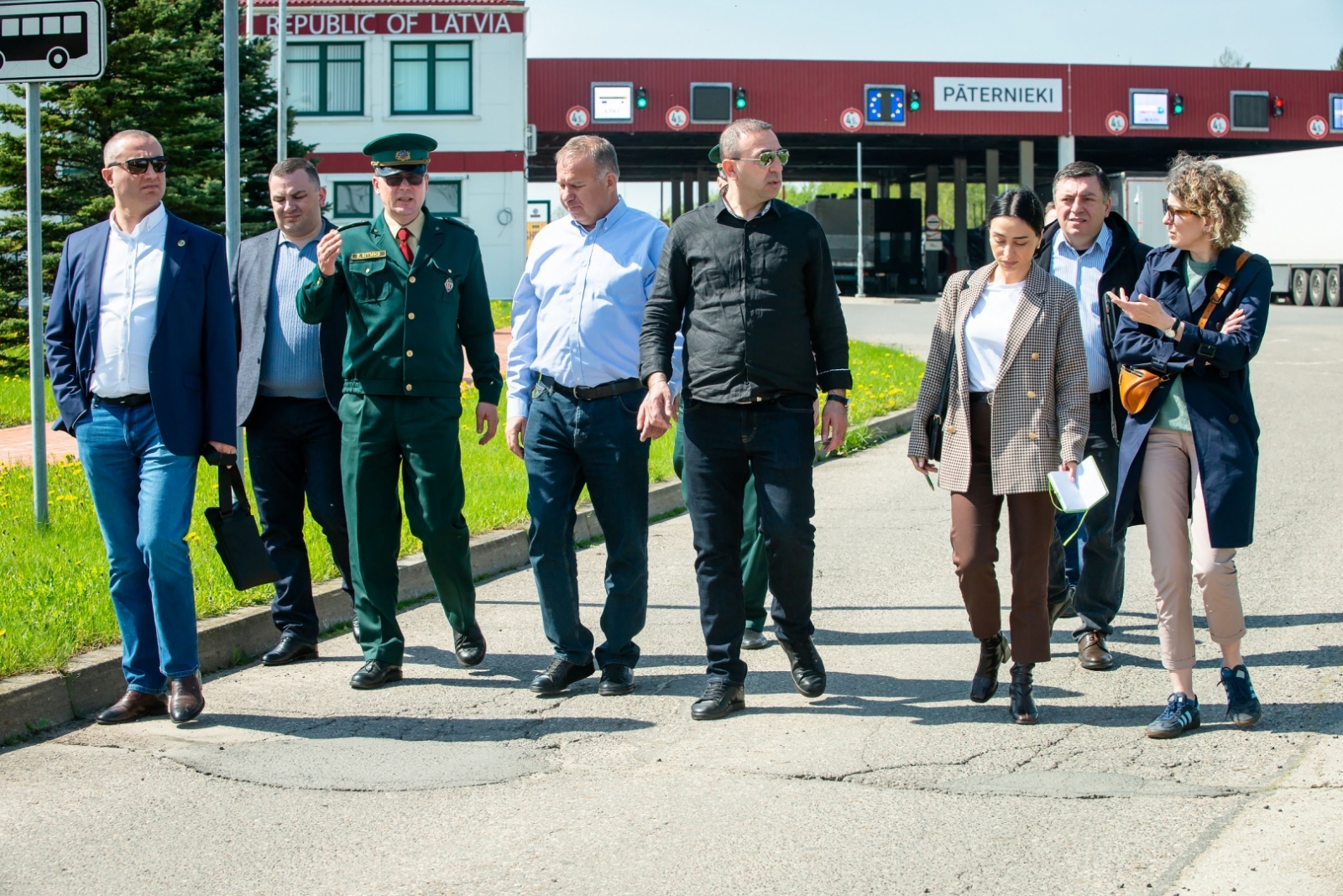 FOTO: Gruzijas delegācijas pārstāvji apmeklē Valsts robežsardzi