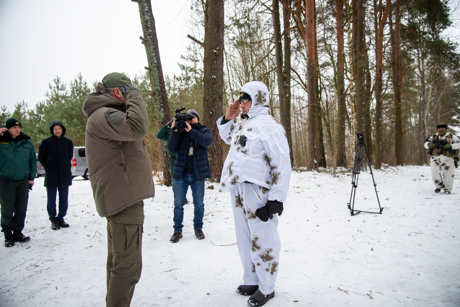 FOTO: Lietuvas pārstāvju vizīte uz robežas