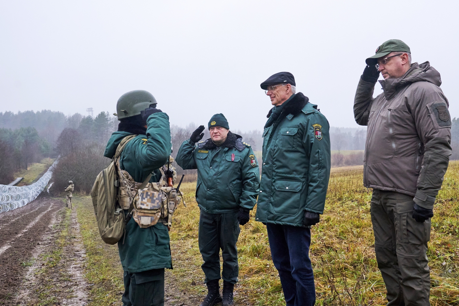 FOTO: Ministru prezidents apmeklē valsts robežu