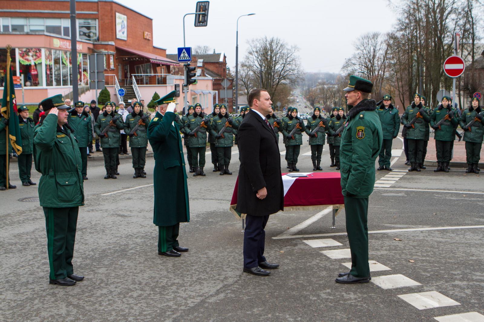 Foto: Rēzeknē norisinājās Robežsargu dienai veltītie svinīgie pasākumi