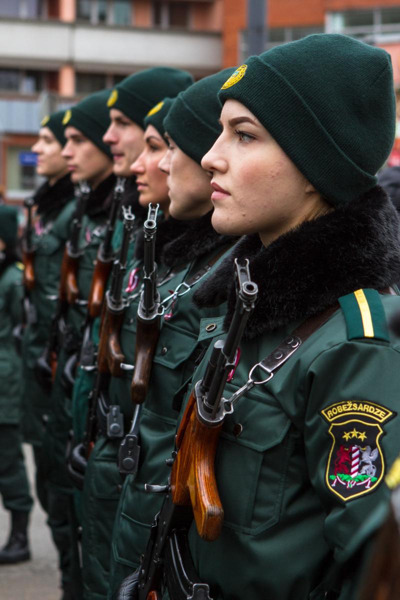 Foto: Rēzeknē norisinājās Robežsargu dienai veltītie svinīgie pasākumi